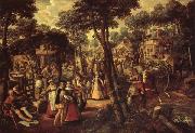 Joachim Beuckelaer A Village Celebration oil on canvas